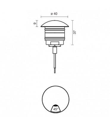 Side LED-Bodenlicht EYES COVER 2,5W 3000K IP67 E875-LBC