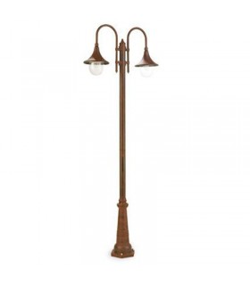 Sovil Deluxe rostfarbener Mast mit 2XE27 IP43 Wandleuchte 896/11