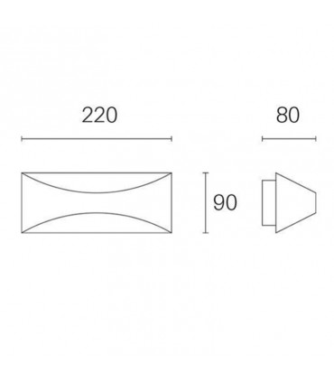 Sovil Moon kleine braune LED-Wandleuchte 6W 4000K IP65 99107/27