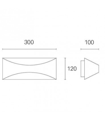Sovil Moon große braune LED-Wandleuchte 12W 4000K IP65 99108/27