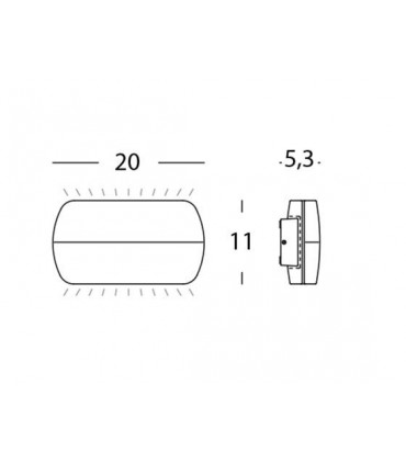 Sovil LED-Wandlicht Pillow weiß 10W 58W 4000K IP54 99133/02