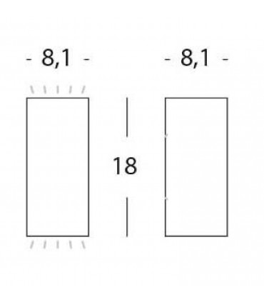 Wandleuchte LED Sovil quadratisch für den außenbereich 12W 4000K Grau 99148/16