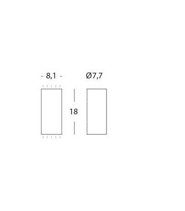 Sovil LED-Wandlicht TUBO LED 2X6W 4000K Farbe: grau 99149/16