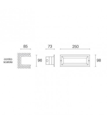 Sovil LED-Einbaustrahler mit Schlitzeffekt 13W 4000K grau 99153/16