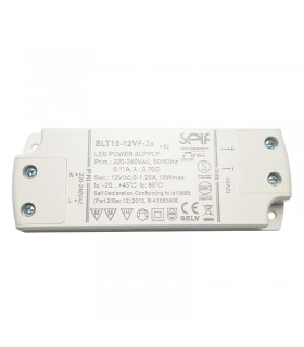 Tecnel Netzteil für LEDs 15W 12V IP20 SLT15-12VF-2s