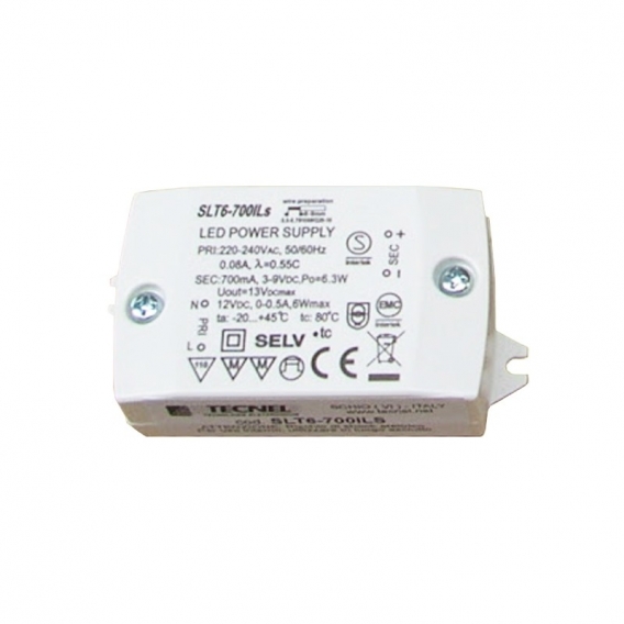 Tecnel LED-Stromversorgung 6W 12V IP20 SLT6-700ILS