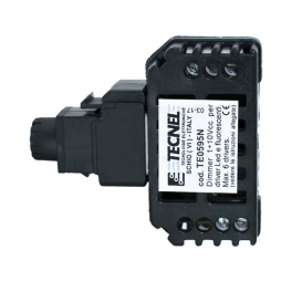 Dimmer Tecnel 1-10 vdc mit schalter 10A Keystone schwarz TE0595.B