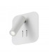 Wandleuchte Redo QUDA 6W+3W mit USB-steckdose Weiß 3000K 01-1491