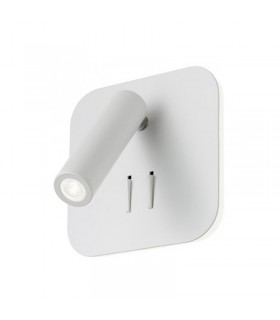 Wandleuchte Redo QUDA 6W+3W mit USB-steckdose Weiß 3000K 01-1491