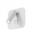Wandleuchte Redo QUDA 6W+3W mit USB-steckdose Weiß 3000K 01-1491