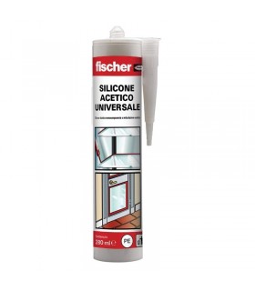 Fischer Essig weißes Einkomponenten-Anti-Schimmel-Silikon 280 ml 507189