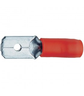 BM Flachstecker mit Antivibrations-Hülse aus Kupfer und PVC-Isolation Durchmesser 4 100 Stk.