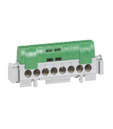Bticino IP Anschlussklemmen 2x Erde grün 8 Löcher 004832