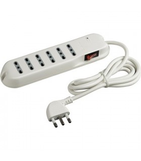 Steckdosenleiste Bticino Slim 6 steckdosen bypass-schalter hellen weißen stecker 16A 3631DB