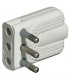 Bticino Raumsparstecker weiß verstellbare Steckerstifte 16A S2466TAE