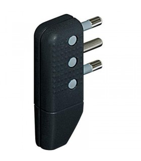 Bticino Platzsparstecker anthrazit verstellbare Stifte 16A S2468TGE