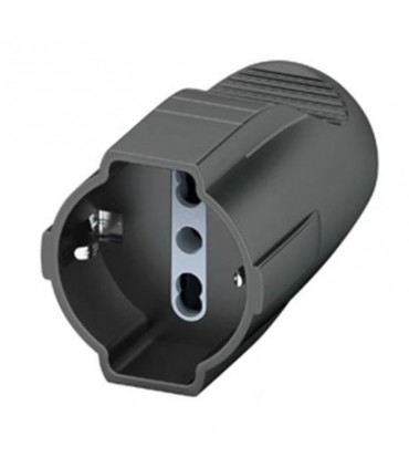 Bticino deutsche-italienische und zweiseitige Universalsteckdose anthrazitgrau S2676TGE