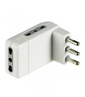 More about Bticino platzsparender Eckadapter 3 zweiseitige Steckdosen und 16A Stecker weiß S3606DE