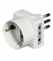 Bticino Dreifach-Adapter 3 deutsche Steckdosen 2 Steckdosen 10A Stecker 10A weiß S3610DE