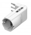 Bticino Eckadapter 2 zweiseitige Steckdosen 1 deutsche Steckdose und 16A Stecker weiß S3616DE