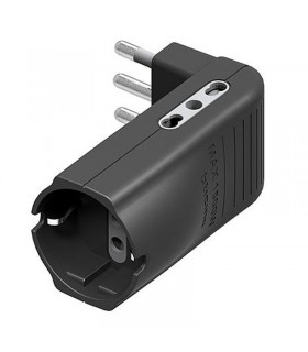 More about Bticino Eckadapter 2 zweiseitige Steckdosen 1 deutsche Steckdose und 16A anthrazitfarbener Stecker S3616GE