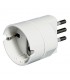 Bticino Adapter 1 deutsche Steckdose und 10A Stecker weiß S3623DE