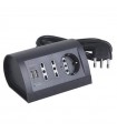 Bticino Tischsteckdosenleiste 10/16A USB-Steckdose anthrazit S3711GU