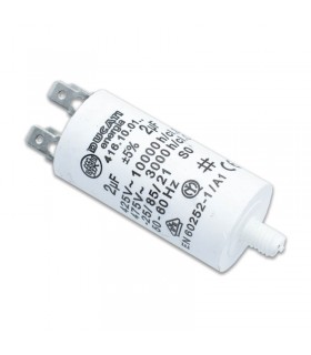Ducati Kondensator 450V 2 UF mit Faston Doppelzapfen 416100164.CU