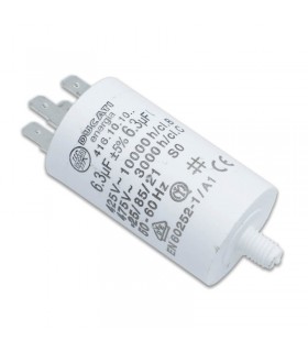 Ducati Kondensor 450V 6,3 UF mit Faston Doppelzapfen 416101064.CU