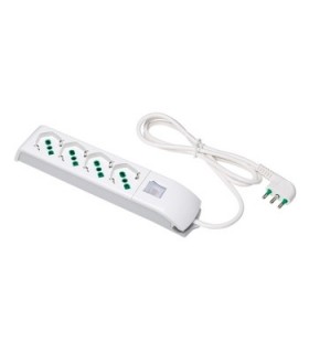 Fanton Steckdosenleiste mit 4 Schuko Steckdosen weiß 410100