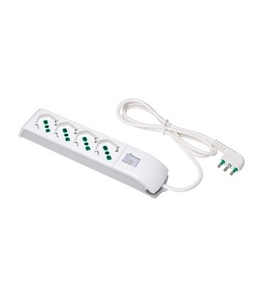 Fanton Steckdosenleiste mit 4 Schuko Steckdosen weiß 410100