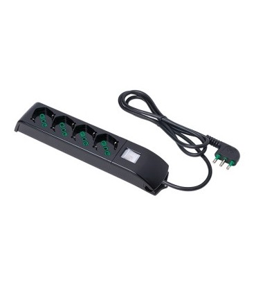 Fanton Steckdosenleiste mit 4 Schuko Steckdosen schwarz 410101