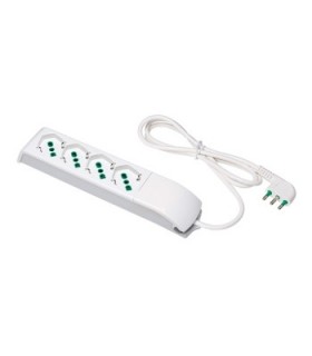 Fanton Steckdosenleiste mit 4 Schuko Steckdosen weiß 410110