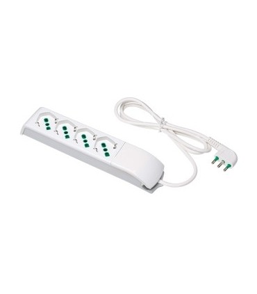 Fanton Steckdosenleiste mit 4 Schuko Steckdosen weiß 410110