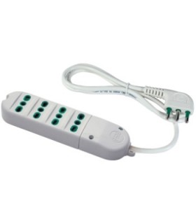 Fanton Steckdosenleiste mit 4 Schuko Steckdosen mit Kabel weiß 41020