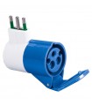Fanton Industrieadapter mit italienischem Stecker und CEE 73000 Steckdose