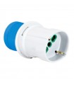 Fanton Industrieadapter mit zweipoliger Schuko-Steckdose und CEE-Stecker 73100