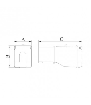 Fanton Industrienetzteil mit 2 Zweiweg-Steckdosen und CEE-Stecker 73101