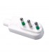 Fanton Italienischer abgewinkelter Stecker 2X10A+T weiß 80030
