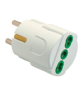 Fanton Adapter für Schuko Stecken und Steckdosen weiß 81090