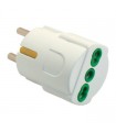 Fanton Adapter für Schuko Stecken und Steckdosen weiß 81090