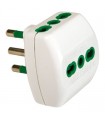 Fanton Adapter mit 16A+T Stecker und 3 Steckdosen 82180