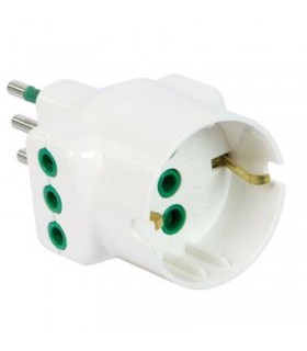 Fanton Dreifach-Zwischenstecker 2P+E 10A 2 Steckdosen 10A Schuko 82670-E