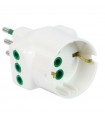 Fanton Dreifach-Zwischenstecker 2P+E 10A 2 Steckdosen 10A Schuko 82670-E