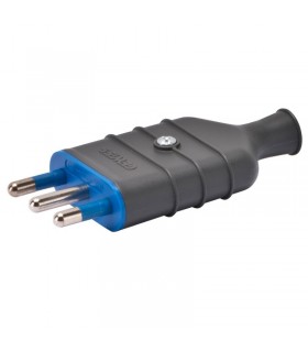 Gewiss gerader Stecker 16A groß Farbe schwarz GW28006