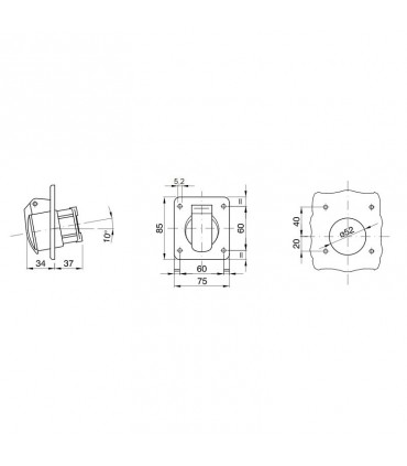 Gewiss Unterputzdose 2P 16A IP44 violett 24V GW62265