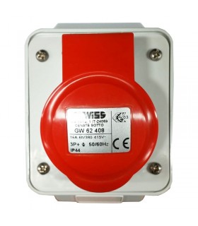 More about Gewiss feste Wandsteckdose 3P+E 16A IP44 rot 380V GW62408