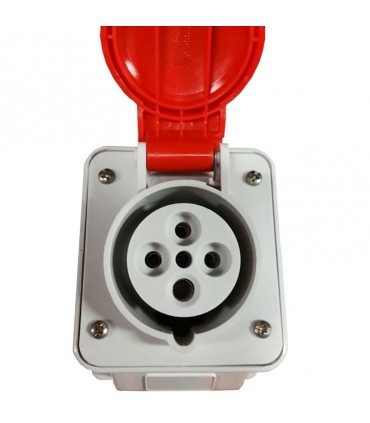 Gewiss feste Wandsteckdose 3P+E 16A IP44 rot 380V GW62408