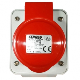 More about Gewiss feste Wandsteckdose 3P+N+E 16A IP44 rot 380V GW62409
