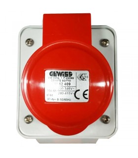 More about Gewiss feste Wandsteckdose 3P+N+E 16A IP44 rot 380V GW62409